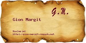 Gion Margit névjegykártya